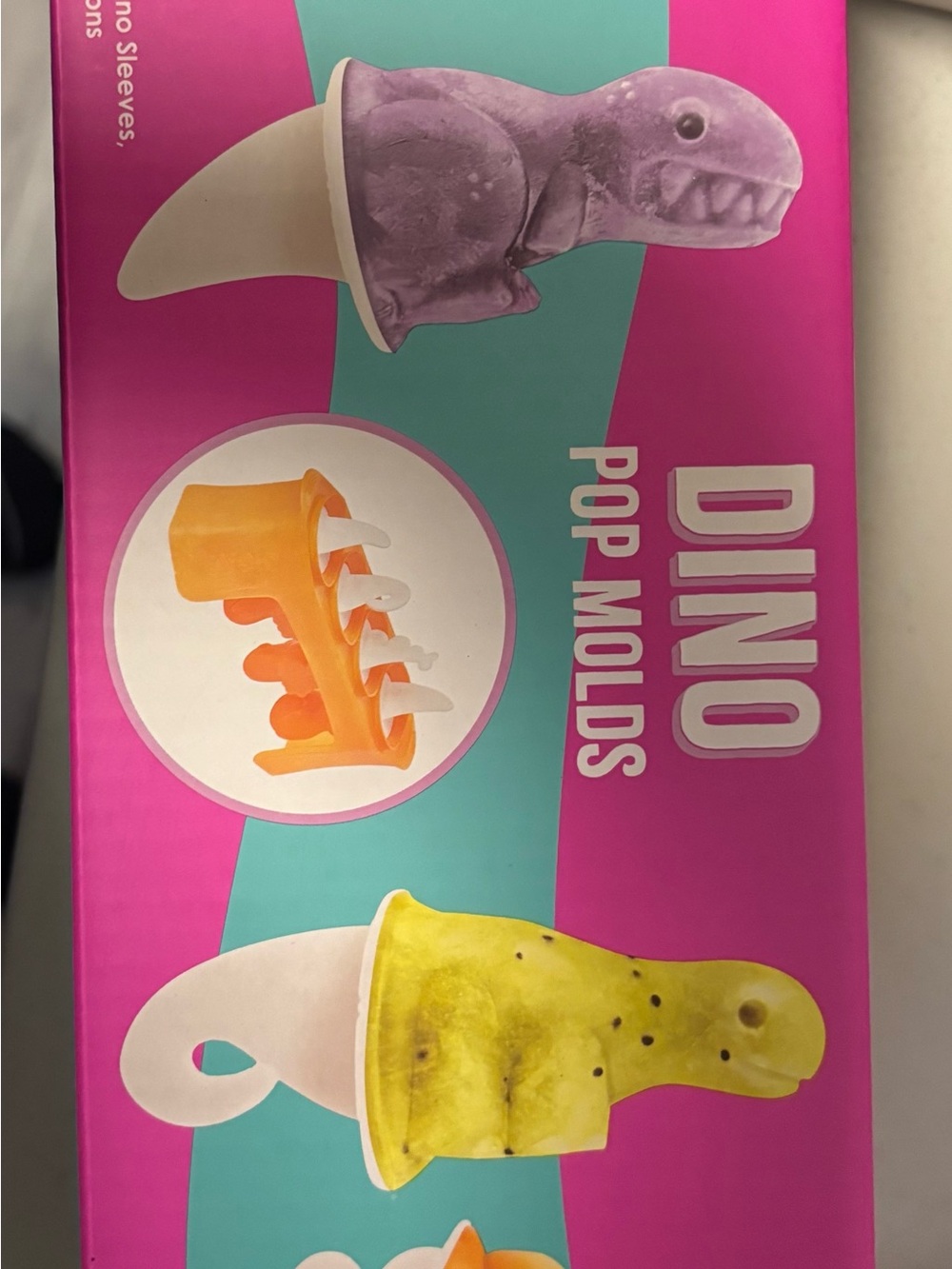 Dino Pop Molds - Purple and Yellow Silicone Ice Pop Mold